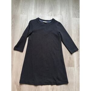 Boden black ribbed scoop neck dress, women's size 4P, Long Sleeve